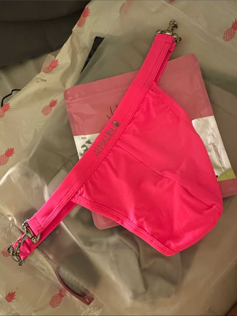 NWT MEN’s JJ Malibu Neon Pink Swim G-String size MEDIUM (31-34)